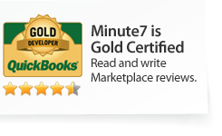 Minute7 is a QuickBooks Gold Developer